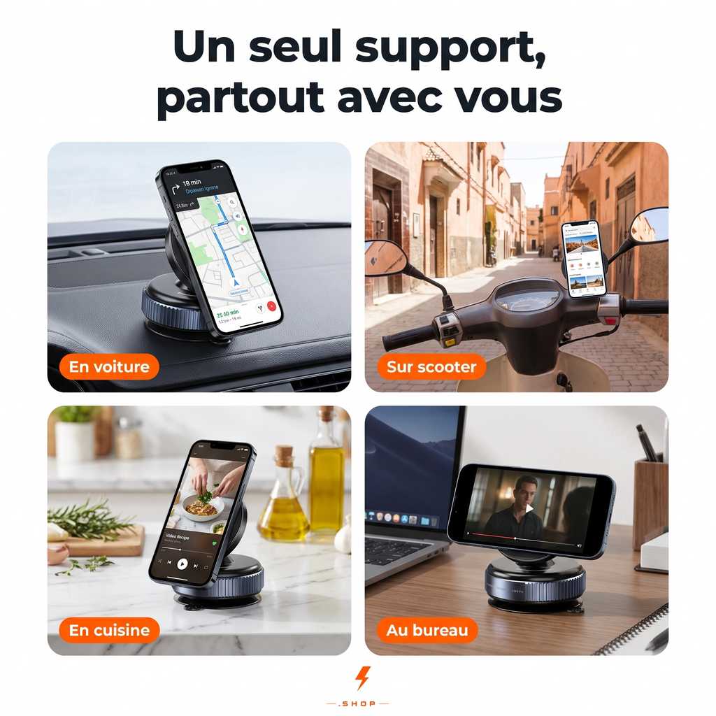 Un seul support, partout avec vous